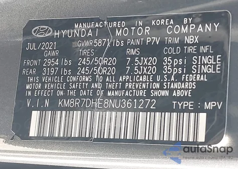 2022 Hyundai Palisade Calligraphy from USA, damaged, VIN KM8R7DHE8NU361272